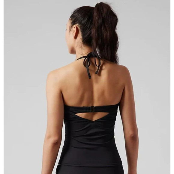 NWT Athleta Black Hampton Bra Cup‎ Tankini Top Sz. 34 B/C Swim Beach Classic $89 - Picture 2 of 6